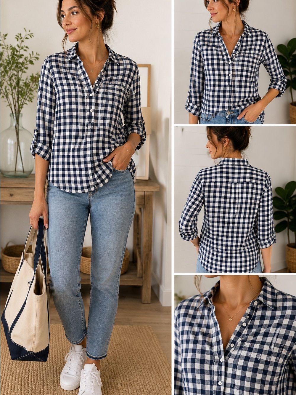 Tommy Hilfiger Plaid Cotton Flannel Button Down Shirt S NWOT